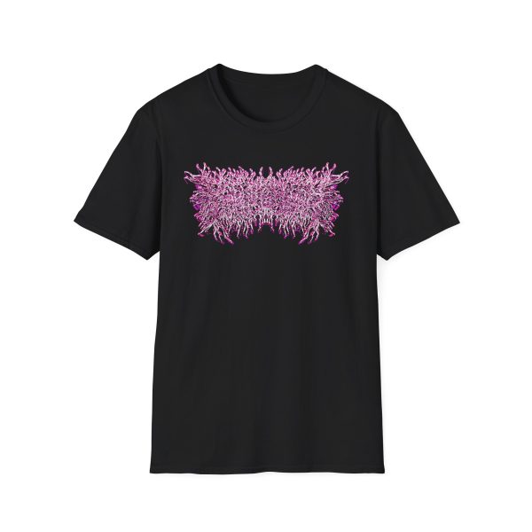 Peeling Flesh Pink Chrome Logo Unisex Softstyle T-Shirt